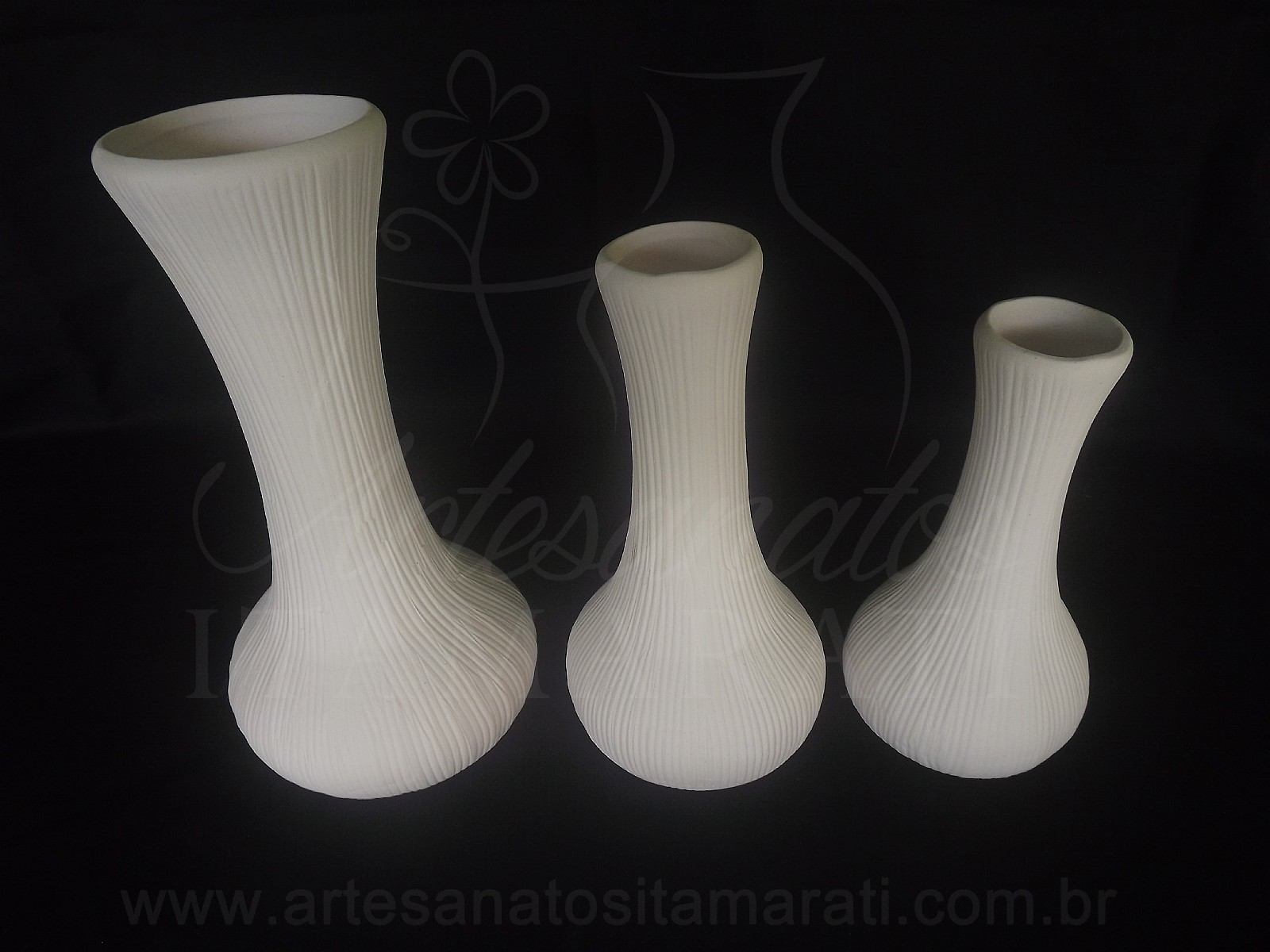 Trio Garrafa Riscada Funil